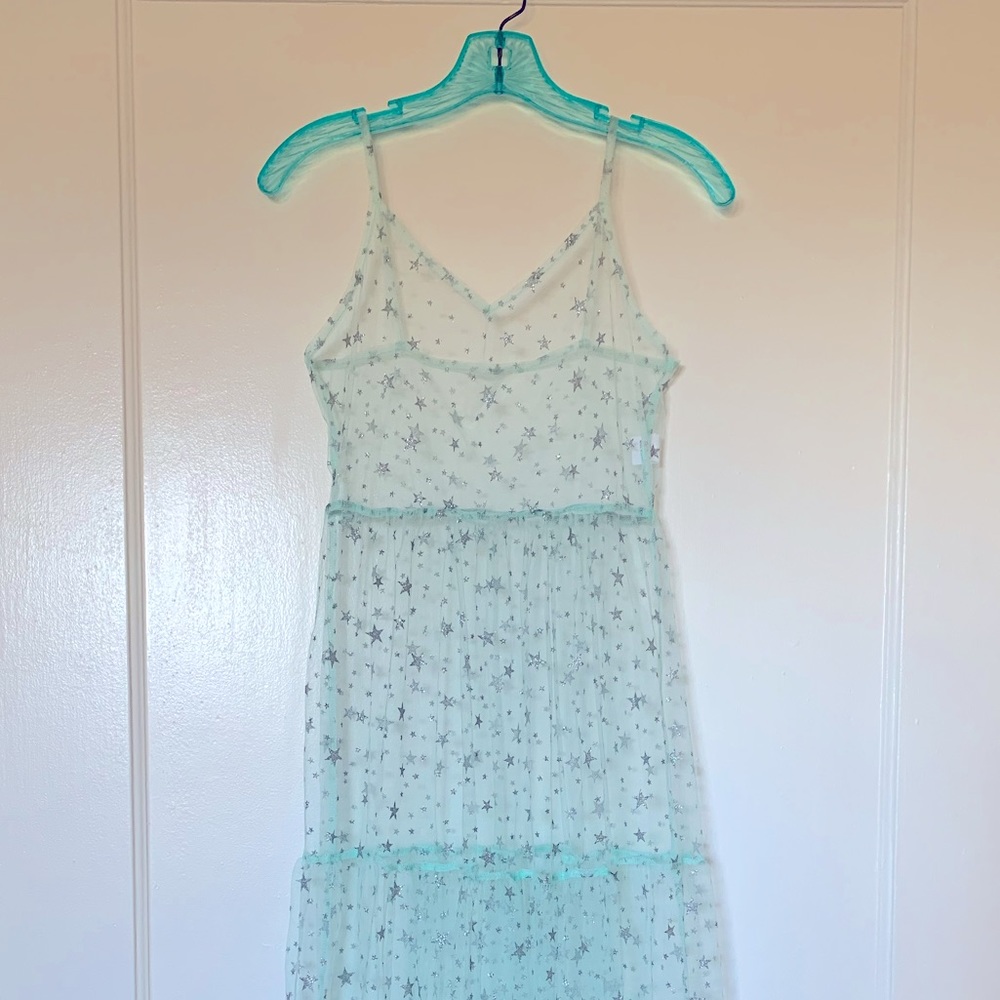 Blue Tulle Sheer Star Dress